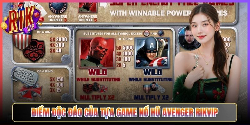 Điểm độc đáo của tựa game Nổ Hũ Avenger Rikvip